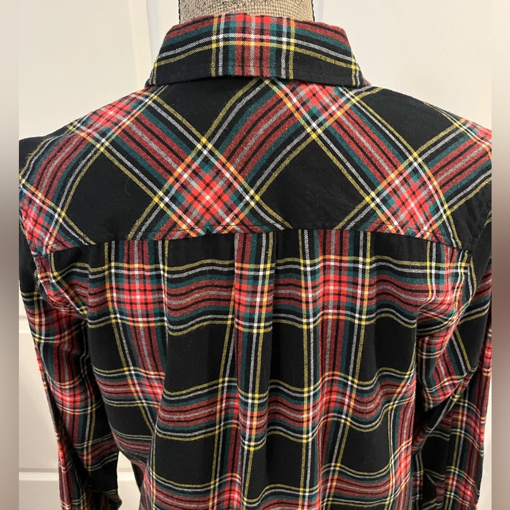 J. Crew Lightweight Flannel Black and Red Plaid Shirt - Picture 5 of 9